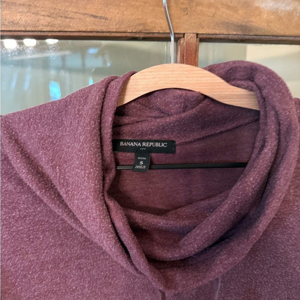 Banana Republic Women's Plum Cowl Neck Sweater - Size Small - Picture 2 of 3